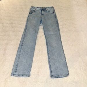 Mango Light Blue Straight Leg Jeans